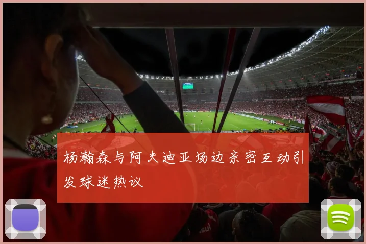 杨瀚森与阿夫迪亚场边亲密互动引发球迷热议